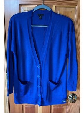 Halogen Cobalt Blue Button-Front Cardigan